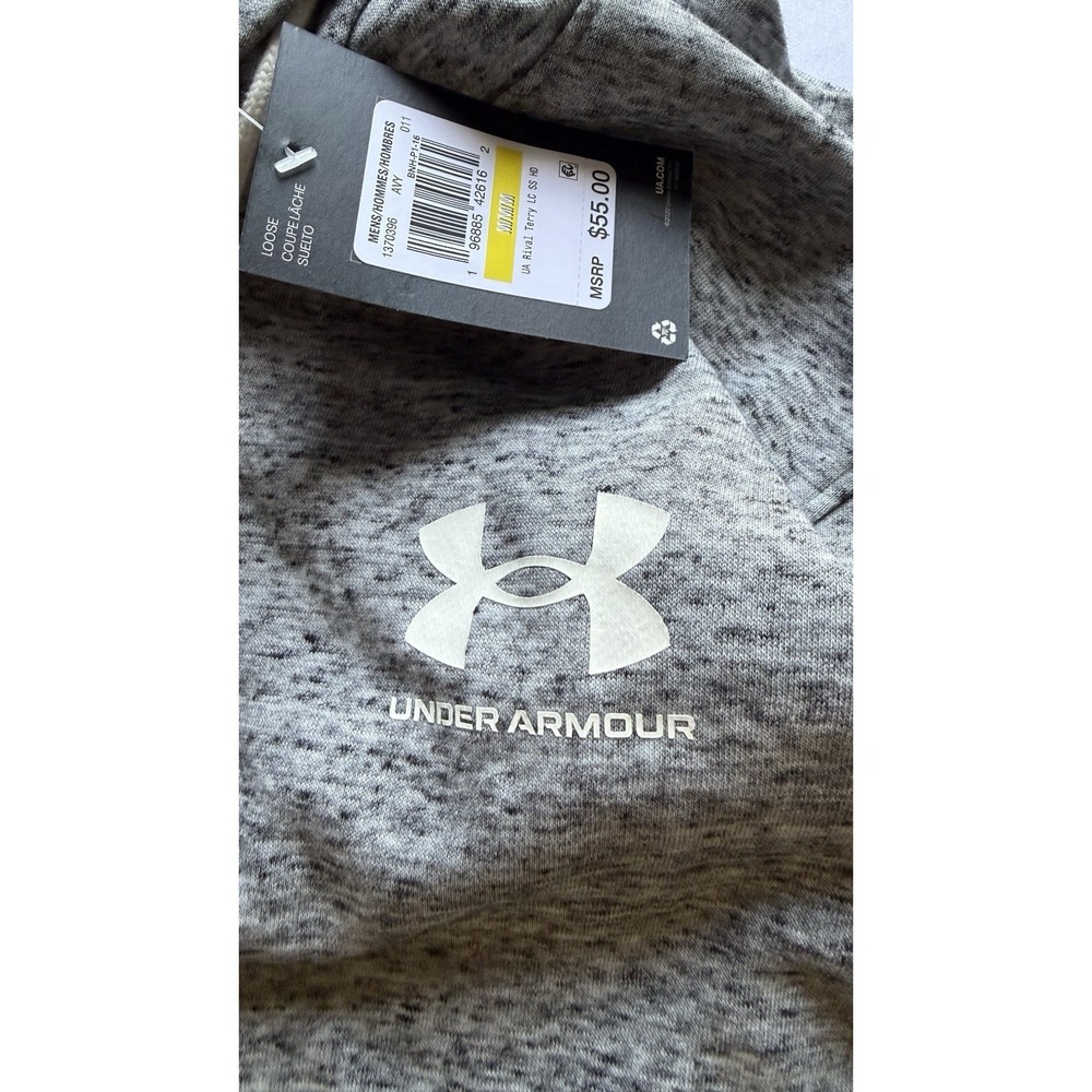 Men's Under armour Med. Pullover With Hood Short Sleeve Kangaroo Pocket NWT - Picture 6 of 7